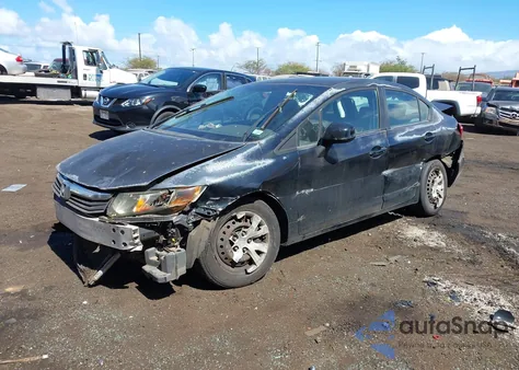 2012 Honda Civic Lx z USA, uszkodzony, nr VIN 2HGFB2F56CH602339